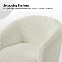 Ivory Boucle Chenille George Accent Chair