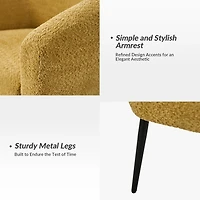 Yellow Chenille Upholstered Georgia Accent Chair