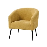 Yellow Chenille Upholstered Georgia Accent Chair
