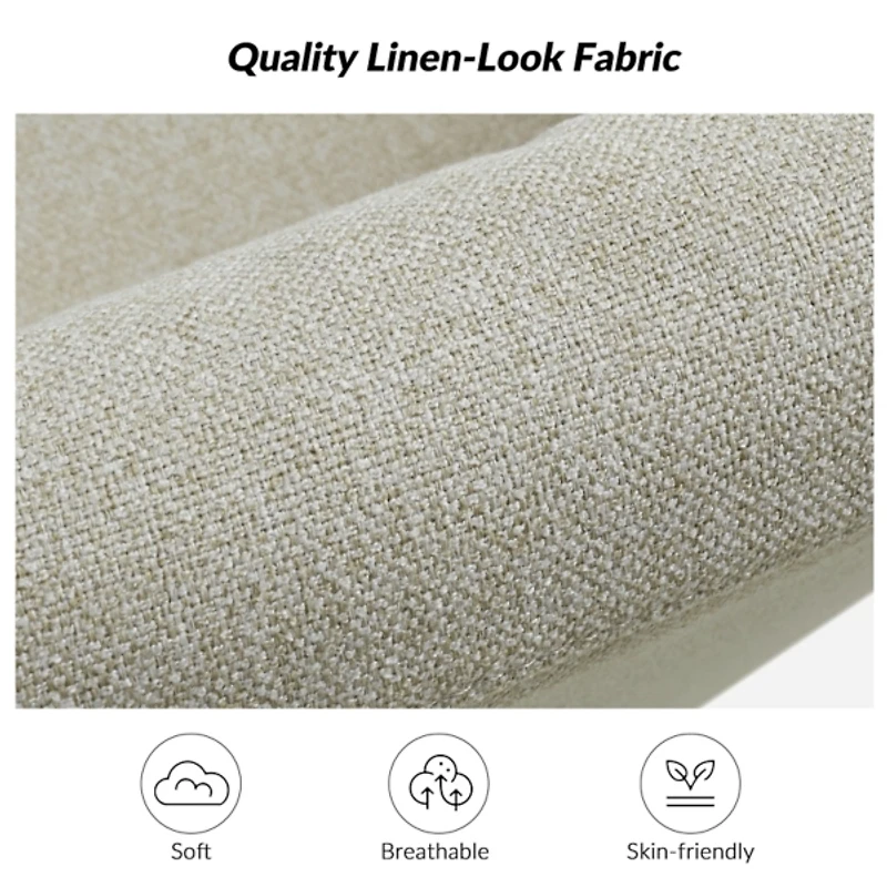 Ivory Upholstered Vasser Slipcover Swivel Chair