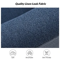 Navy Upholstered Vasser Slipcover Swivel Chair