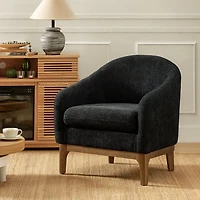 Wool Upholstered Joan Barrel Accent Chair