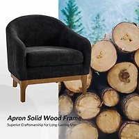 Wool Upholstered Joan Barrel Accent Chair