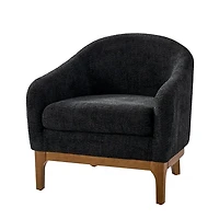 Wool Upholstered Joan Barrel Accent Chair
