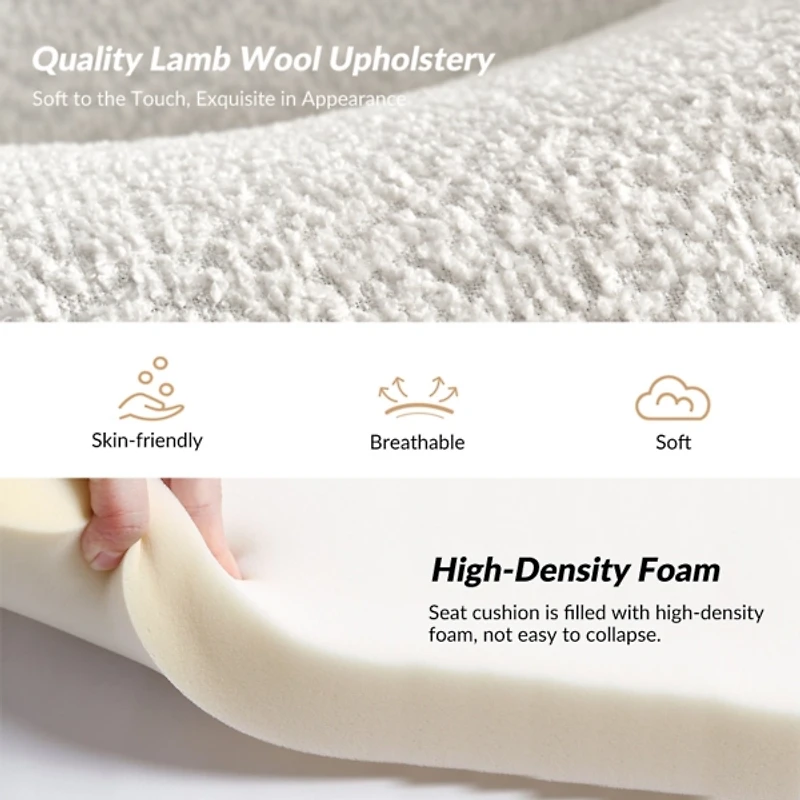 Wool Upholstered Joan Barrel Accent Chair