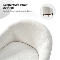 Wool Upholstered Joan Barrel Accent Chair