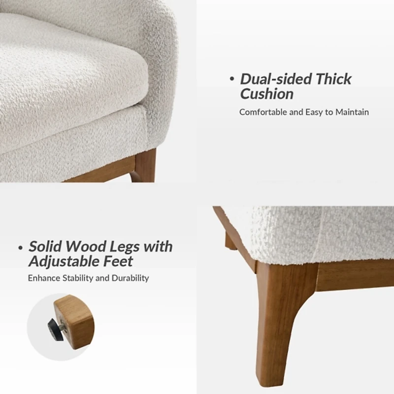 Wool Upholstered Joan Barrel Accent Chair