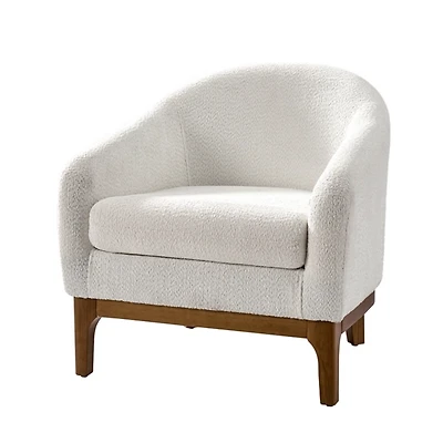 Wool Upholstered Joan Barrel Accent Chair