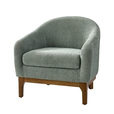 Sage Wool Upholstered Joan Barrel Accent Chair