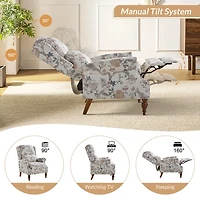 Rosalie Floral Upholstered Manual Recliner