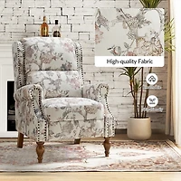 Rosalie Floral Upholstered Manual Recliner