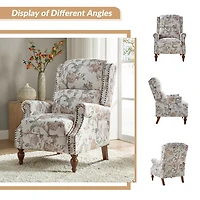 Rosalie Floral Upholstered Manual Recliner