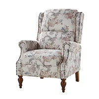 Rosalie Floral Upholstered Manual Recliner