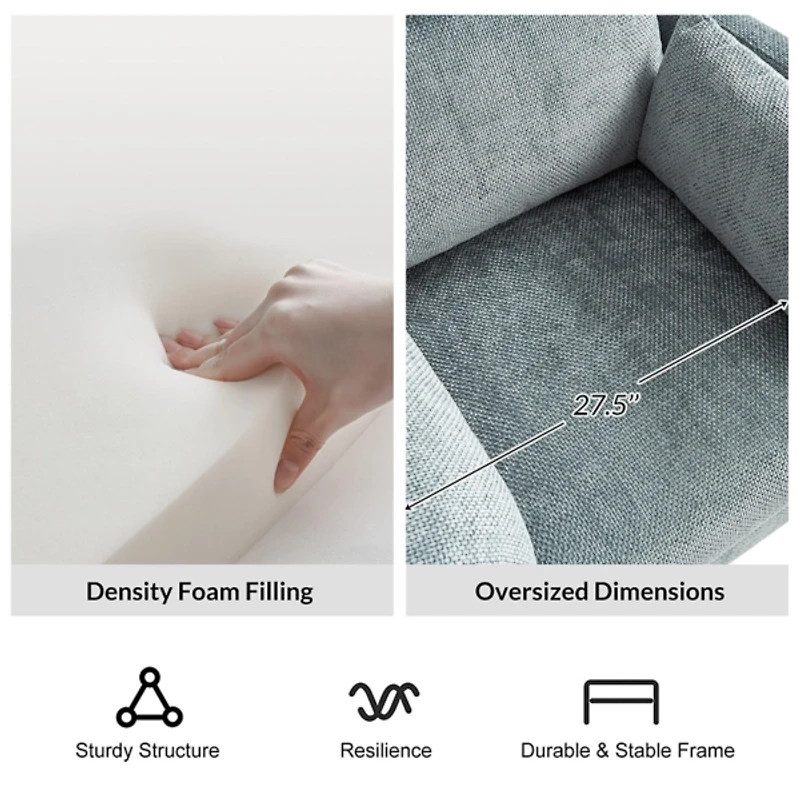 Gray Upholstered Archie Swivel Power Recliner