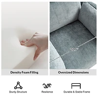 Gray Upholstered Archie Swivel Power Recliner