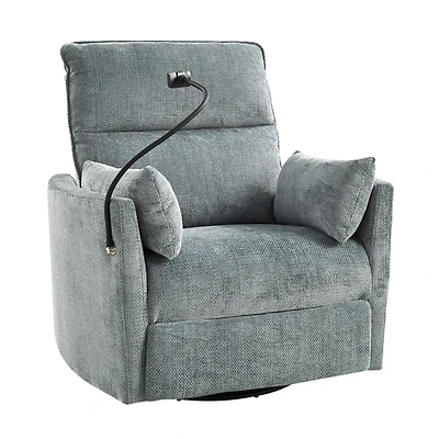 Upholstered Archie Swivel Power Recliner
