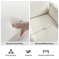 Ivory Upholstered Archie Swivel Power Recliner