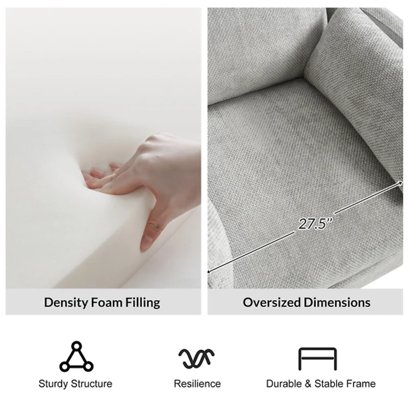 Light Upholstered Archie Swivel Power Recliner