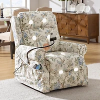 Blue Bird Upholstered Billy Massage Power Recliner