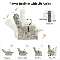 Blue Bird Upholstered Billy Massage Power Recliner