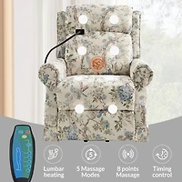 Blue Bird Upholstered Billy Massage Power Recliner