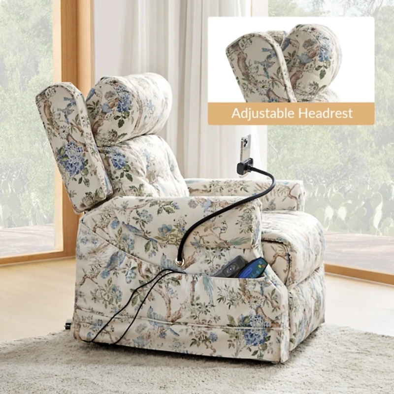 Blue Bird Upholstered Billy Massage Power Recliner