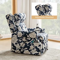 Floral Upholstered Billy Massage Power Recliner