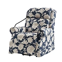 Floral Upholstered Billy Massage Power Recliner