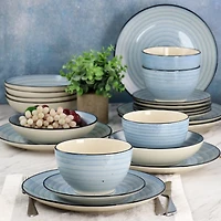 Light Blue Gia Stoneware 24-pc. Dinnerware Set
