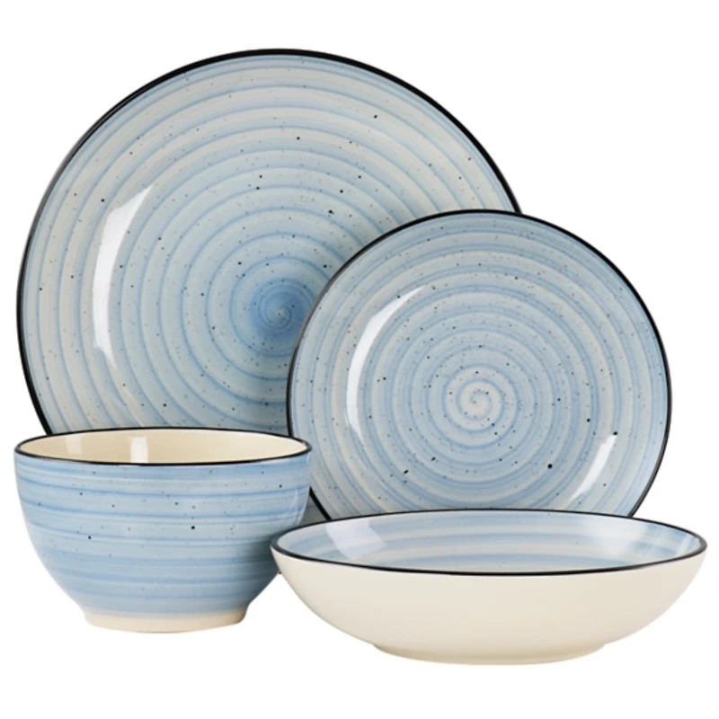 Light Blue Gia Stoneware 24-pc. Dinnerware Set