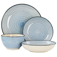 Light Blue Gia Stoneware 24-pc. Dinnerware Set