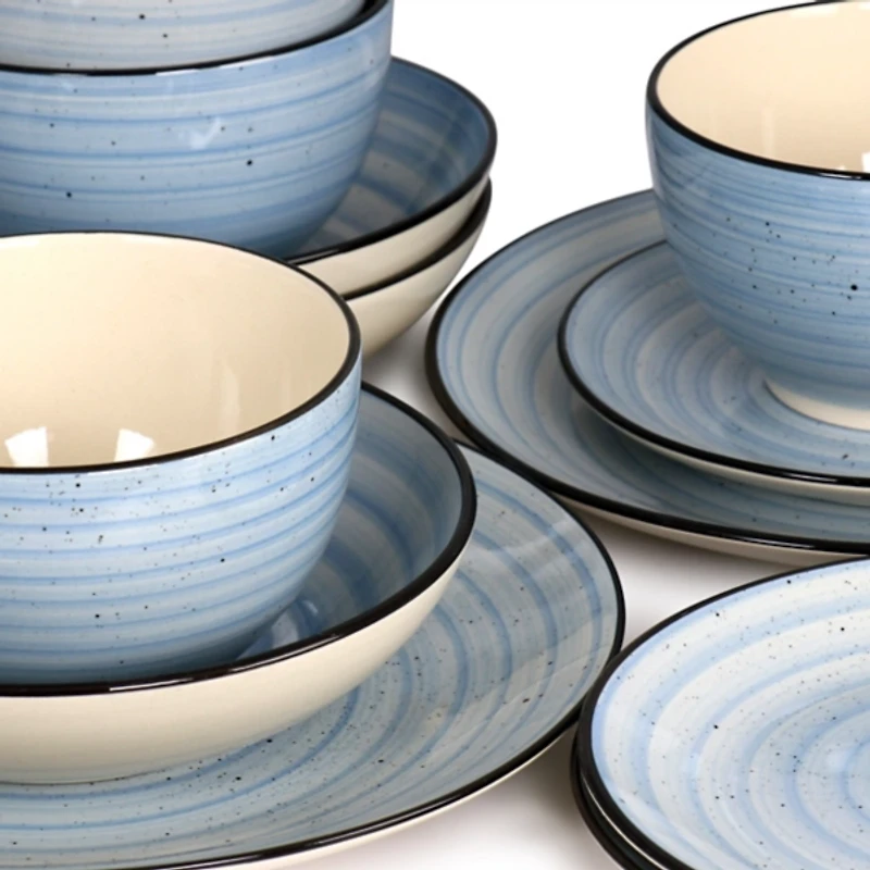 Light Blue Gia Stoneware 24-pc. Dinnerware Set
