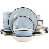 Light Blue Gia Stoneware 24-pc. Dinnerware Set