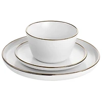 White Gold Elma Stoneware 16-pc. Dinnerware Set