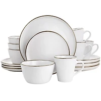 White Gold Elma Stoneware 16-pc. Dinnerware Set