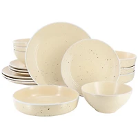 Cream Yellow Emilia Stoneware 16pc. Dinnerware Set