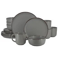 Dark Gray Leo Stoneware 16-pc. Dinnerware Set