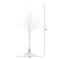 6 ft. Pre-Lit White Birch Tree