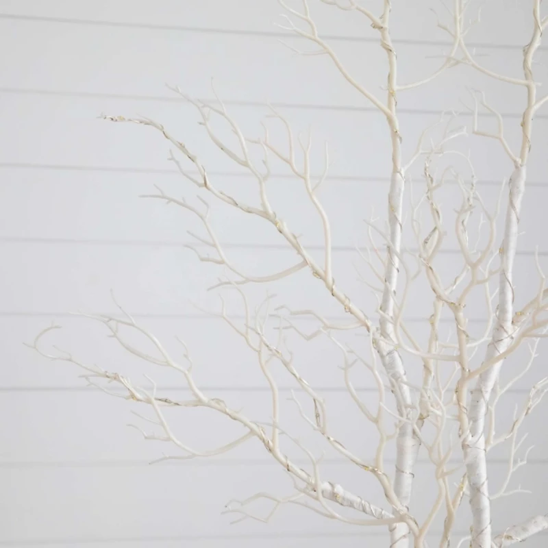 Pre-Lit White Birch Branch Stems, Set of 2
