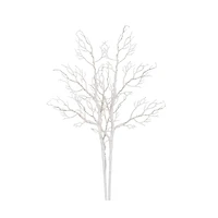 Pre-Lit White Birch Branch Stems, Set of 2
