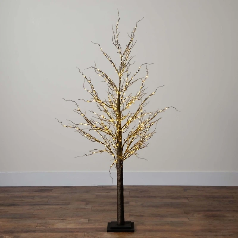 ft. Pre-Lit Artificial Twig Tree