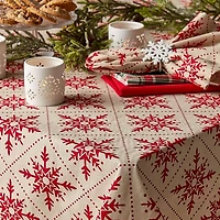 Scandinavian Snowflake Tablecloth, 60x84 in.
