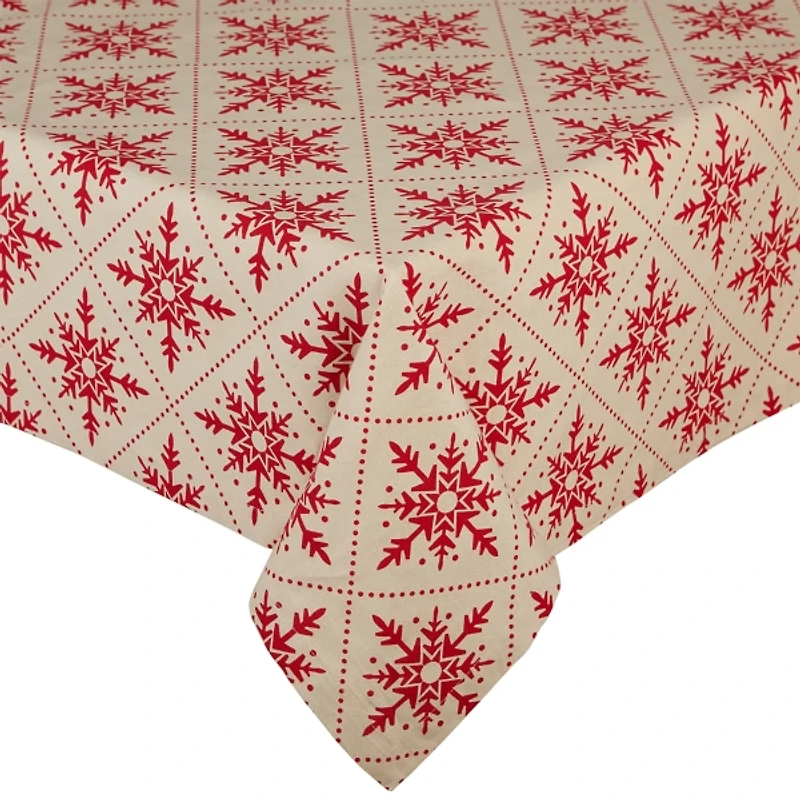 Scandinavian Snowflake Tablecloth, 60x84 in.
