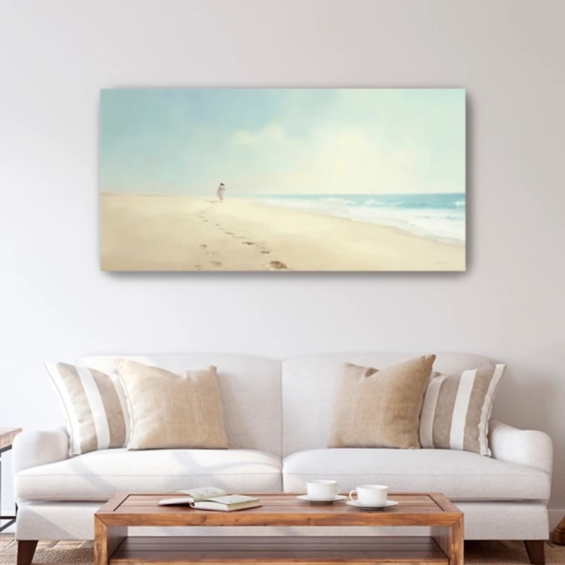 Footprints in the Sand Canvas Art Print, 60x30 in.