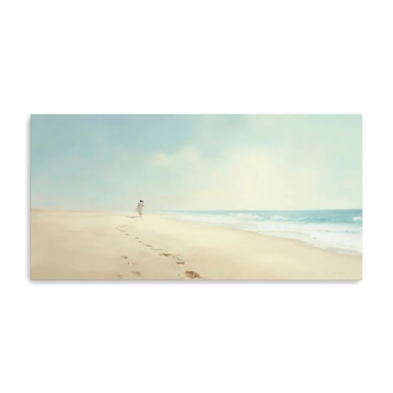 Footprints in the Sand Canvas Art Print, 60x30 in.