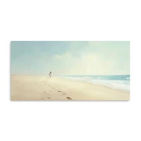 Footprints in the Sand Canvas Art Print, 60x30 in.