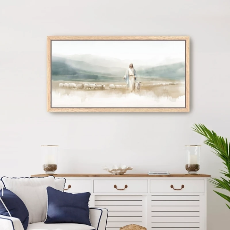 Good Shepherd Framed Canvas Art Print
