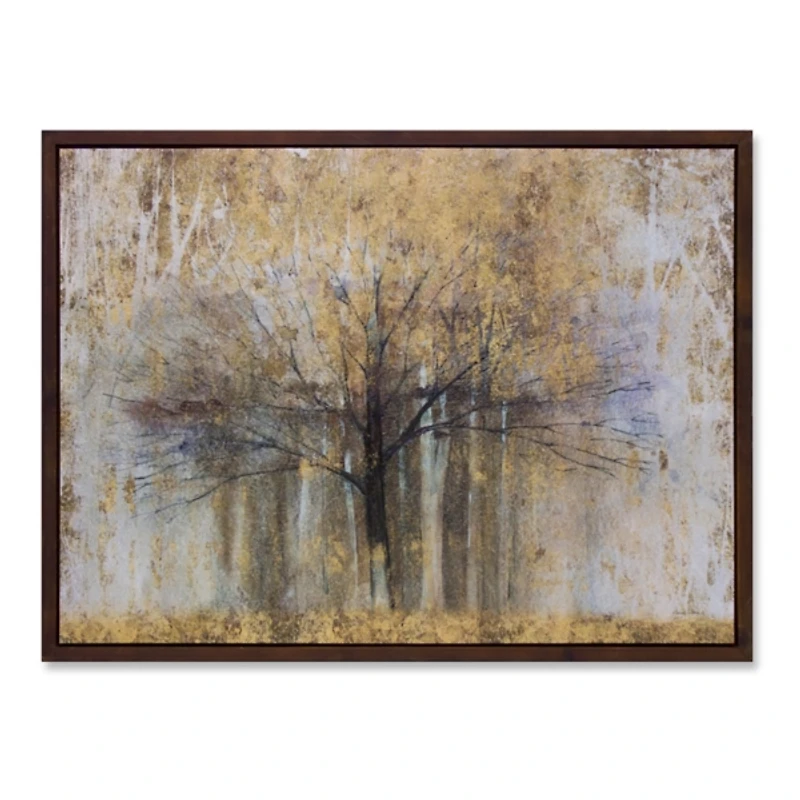 Gold Dust Forest Framed Canvas Art Print