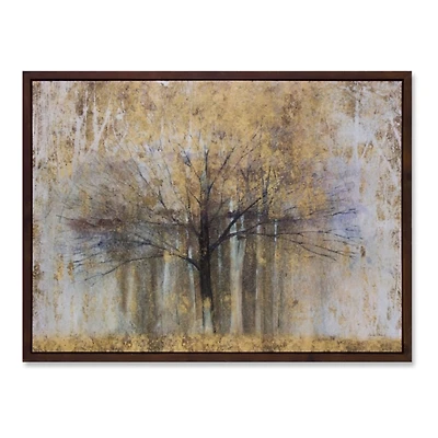Gold Dust Forest Framed Canvas Art Print
