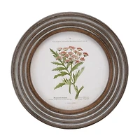 Round Vintage Floral Framed Art Prints, Set of 6